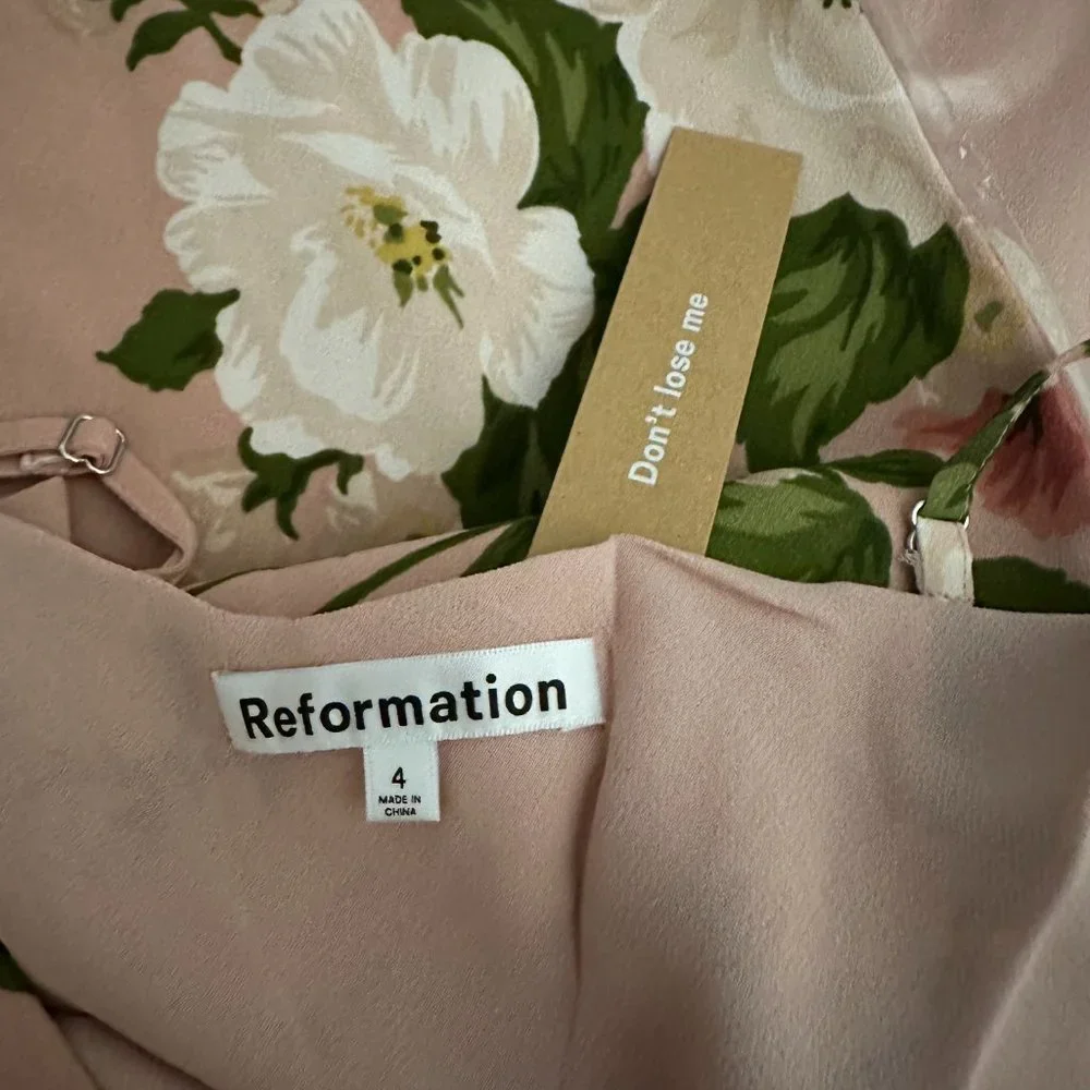 🌹SALE🌹Reformation Reya Dress in Rose Garden - Picture 12 of 16